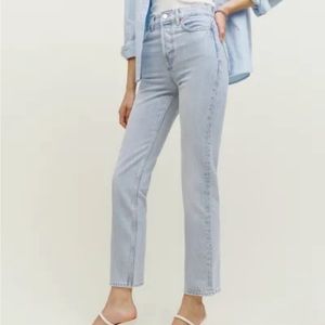Reformation Cynthia High Rise Straight Jeans